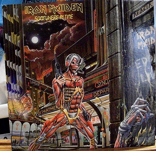 iron maiden somewhere in time signed